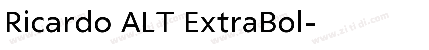 Ricardo ALT ExtraBol字体转换